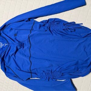 Coolibar Royal Blue Zip-Up swim Top